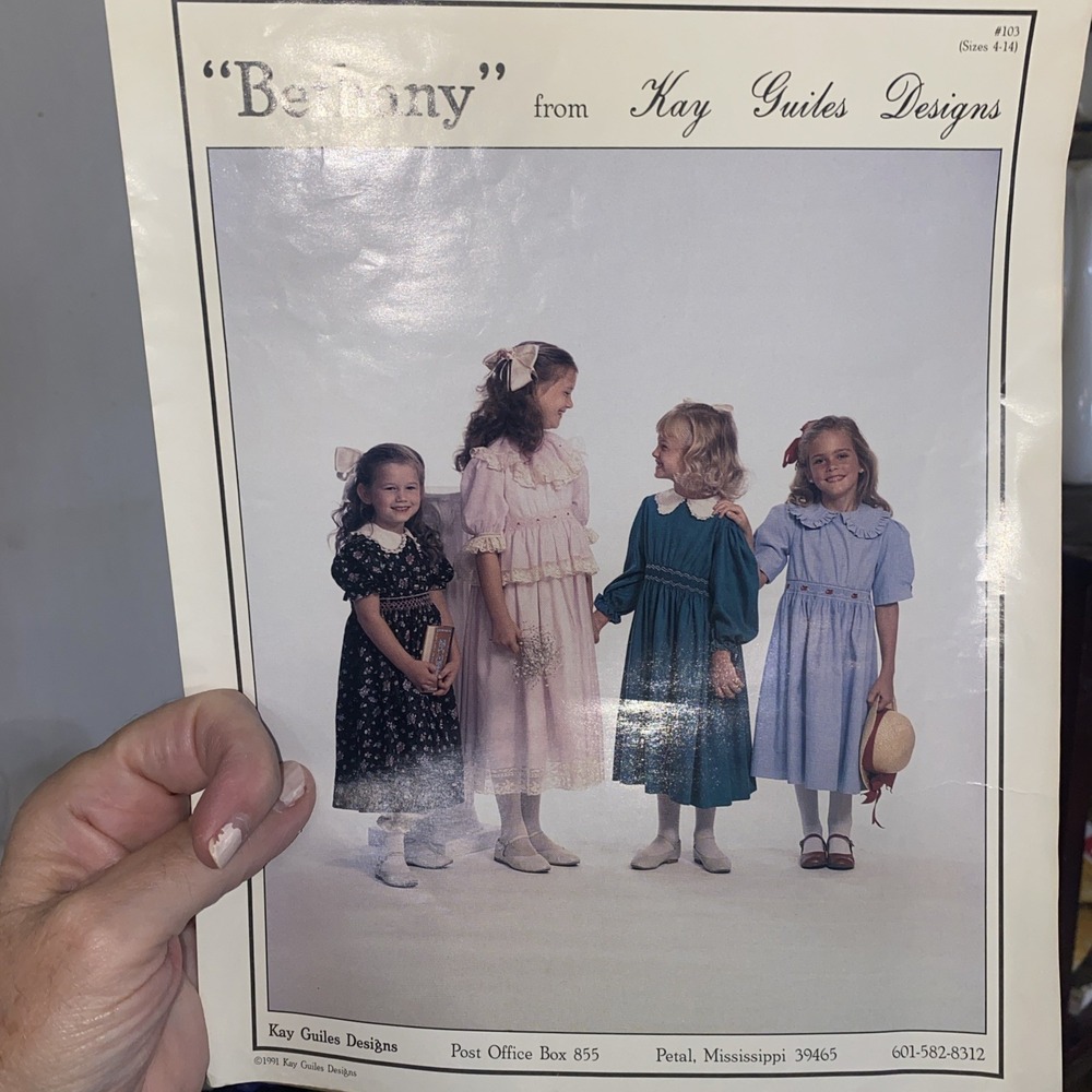 Vintage 1991 Kay Guile’s Bethany Dress Sewing Pattern 4-14 Uncut #103